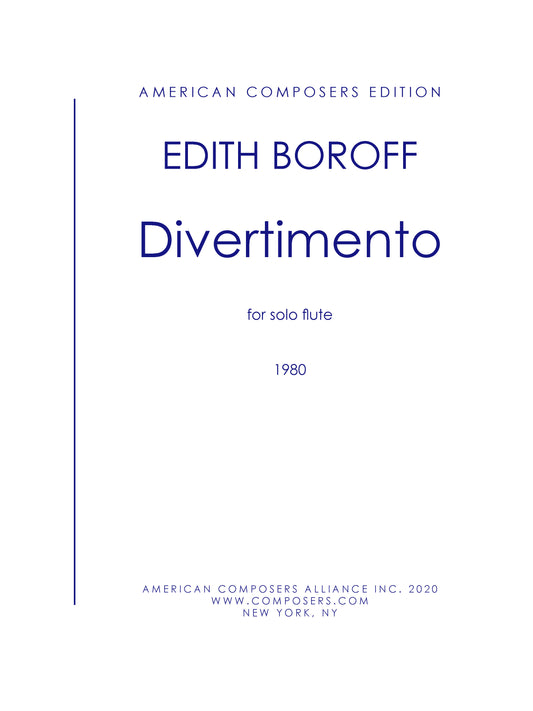 DIVERTIMENTO FOR SOLO FLUTE