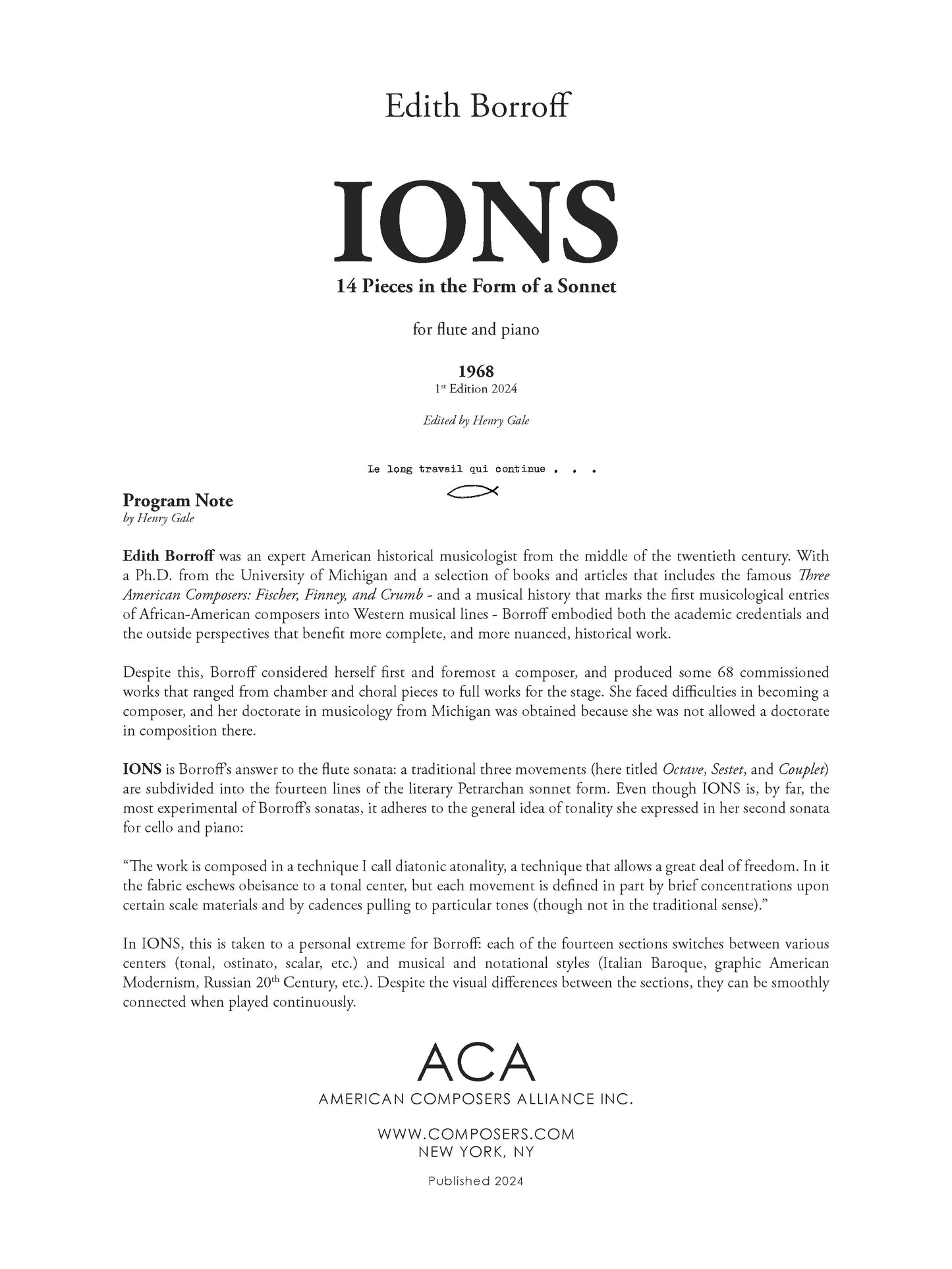 IONS: 14 Pieces in the Form of a Sonnet