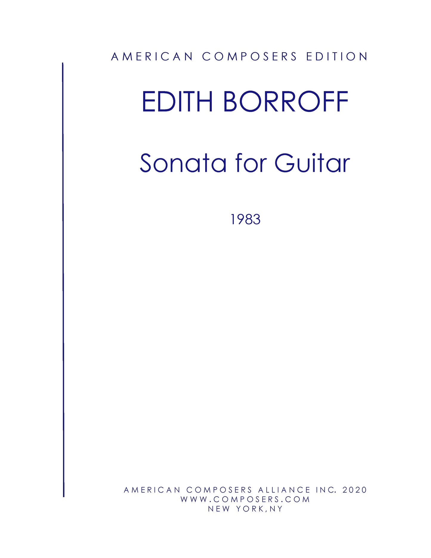 SONATA FOR GUITAR