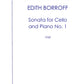 SONATA FOR CELLO AND PIANO