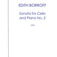 SONATA FOR CELLO AND PIANO, NO.2