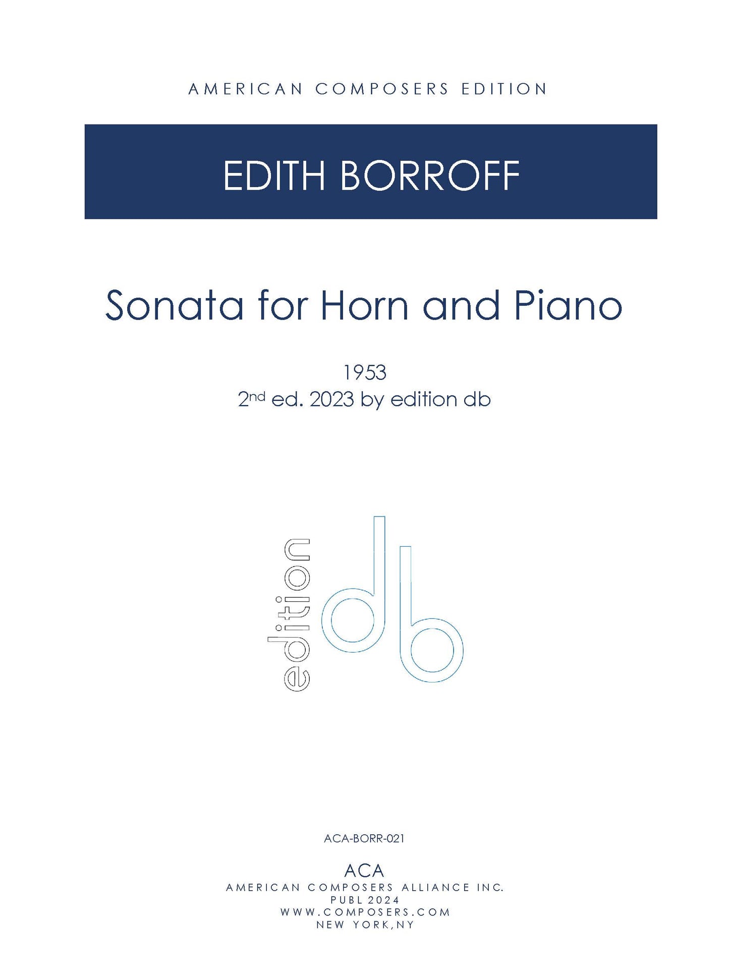 SONATA FOR HORN AND PIANO