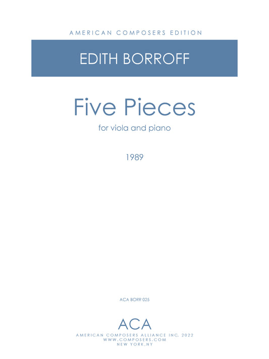 FIVE PIECES FOR VIOLA & PIANO