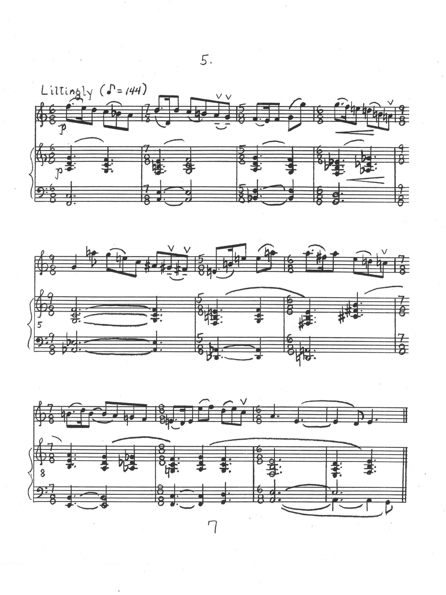 FIVE PIECES FOR VIOLA & PIANO