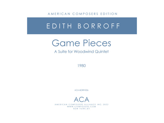 GAME PIECES: A Suite for Woodwind Quintet