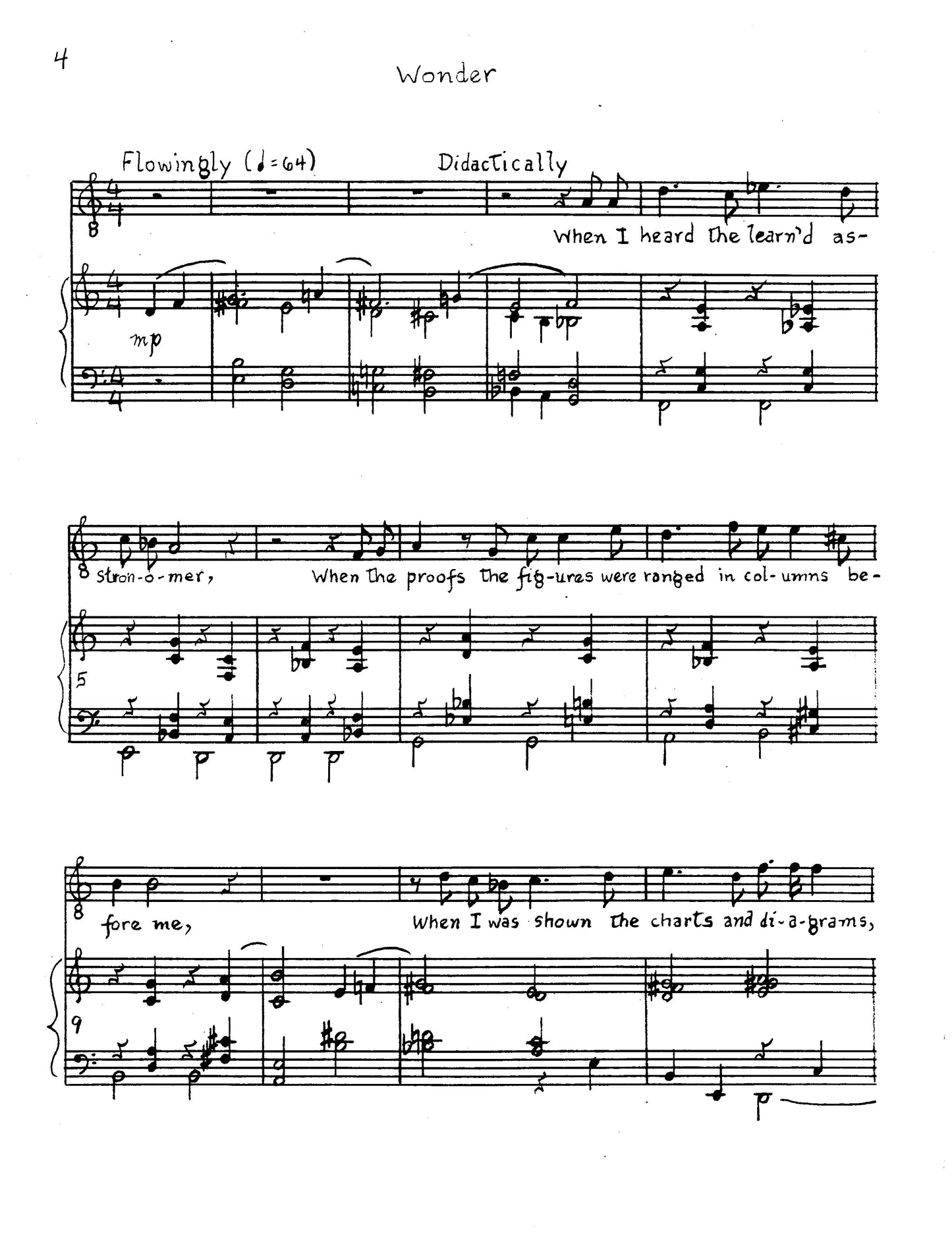 Five Whitman Songs