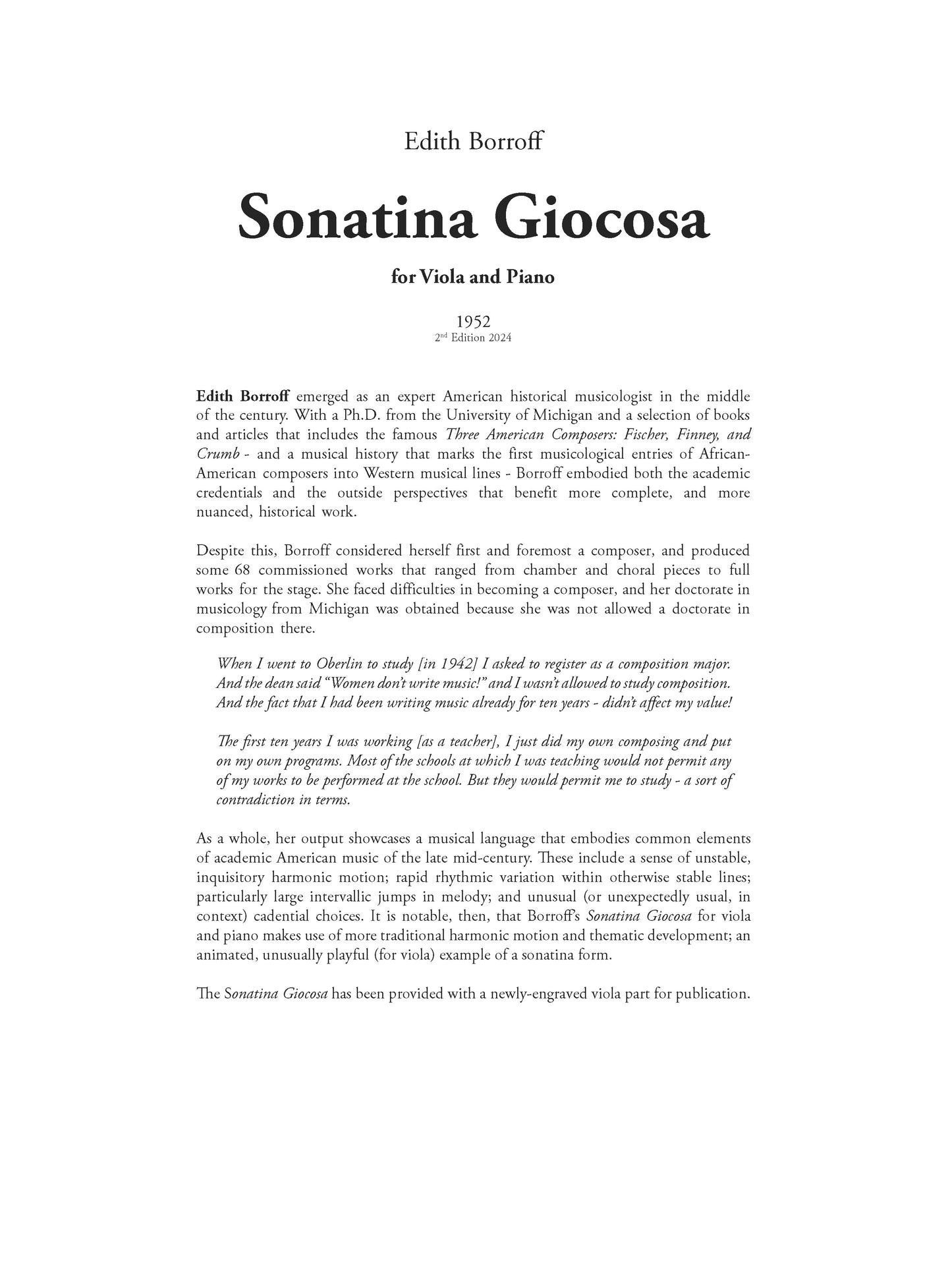 SONATINA GIOCOSA viola and piano