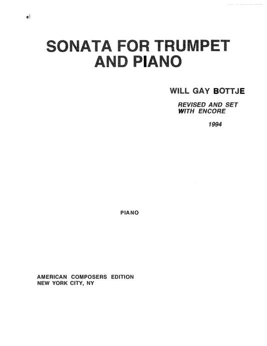 Sonata for Trumpet and Piano