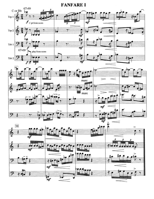 Fanfares (11) for Brass Quartet