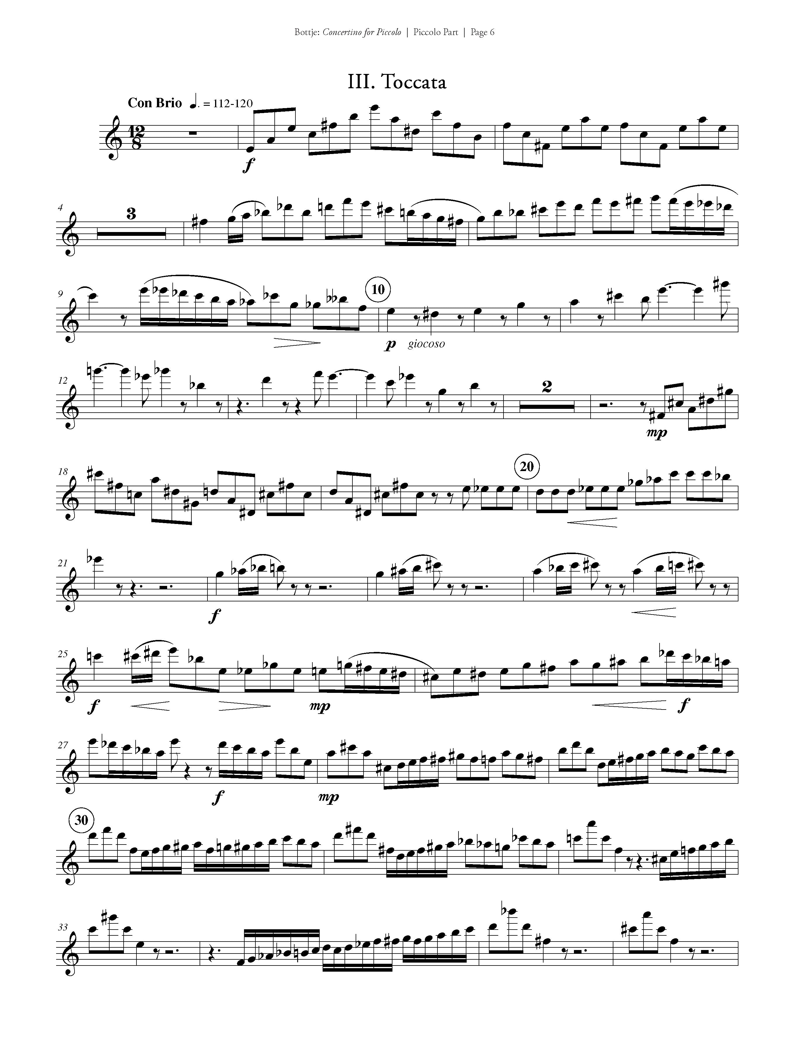 Concertino for Piccolo and Orchestra – American Composers Alliance