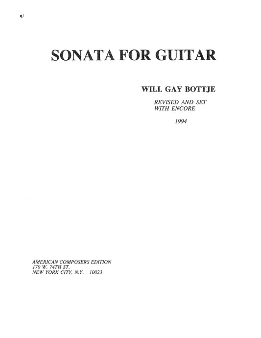 Sonata for Guitar