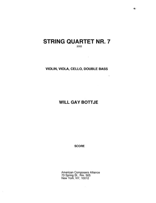 String Quartet Nr. 7