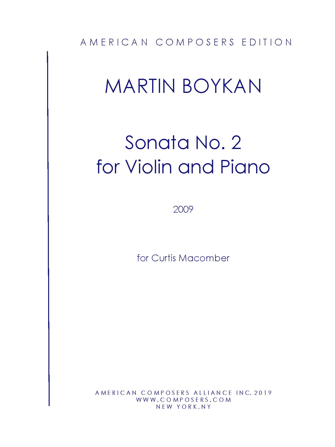 Sonata No. 2 For Violin And Piano