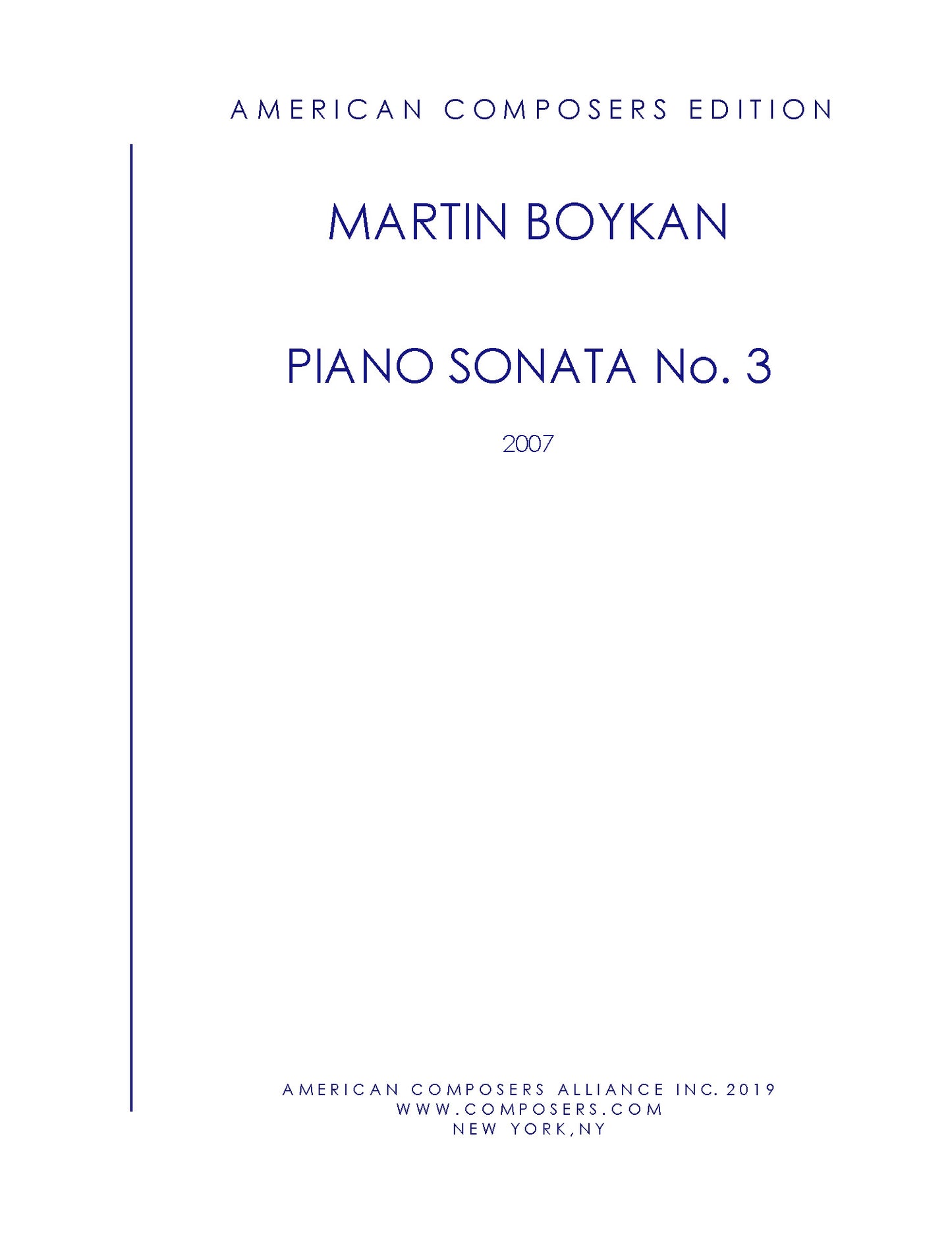 Sonata No. 3 For Piano