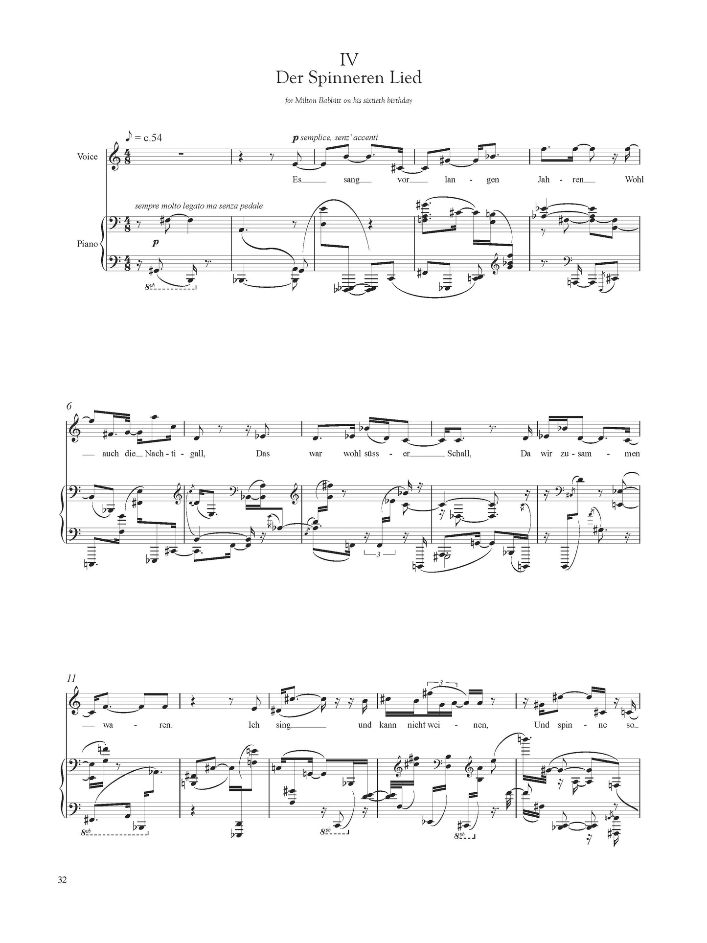 Elegy For Soprano And Six Instruments