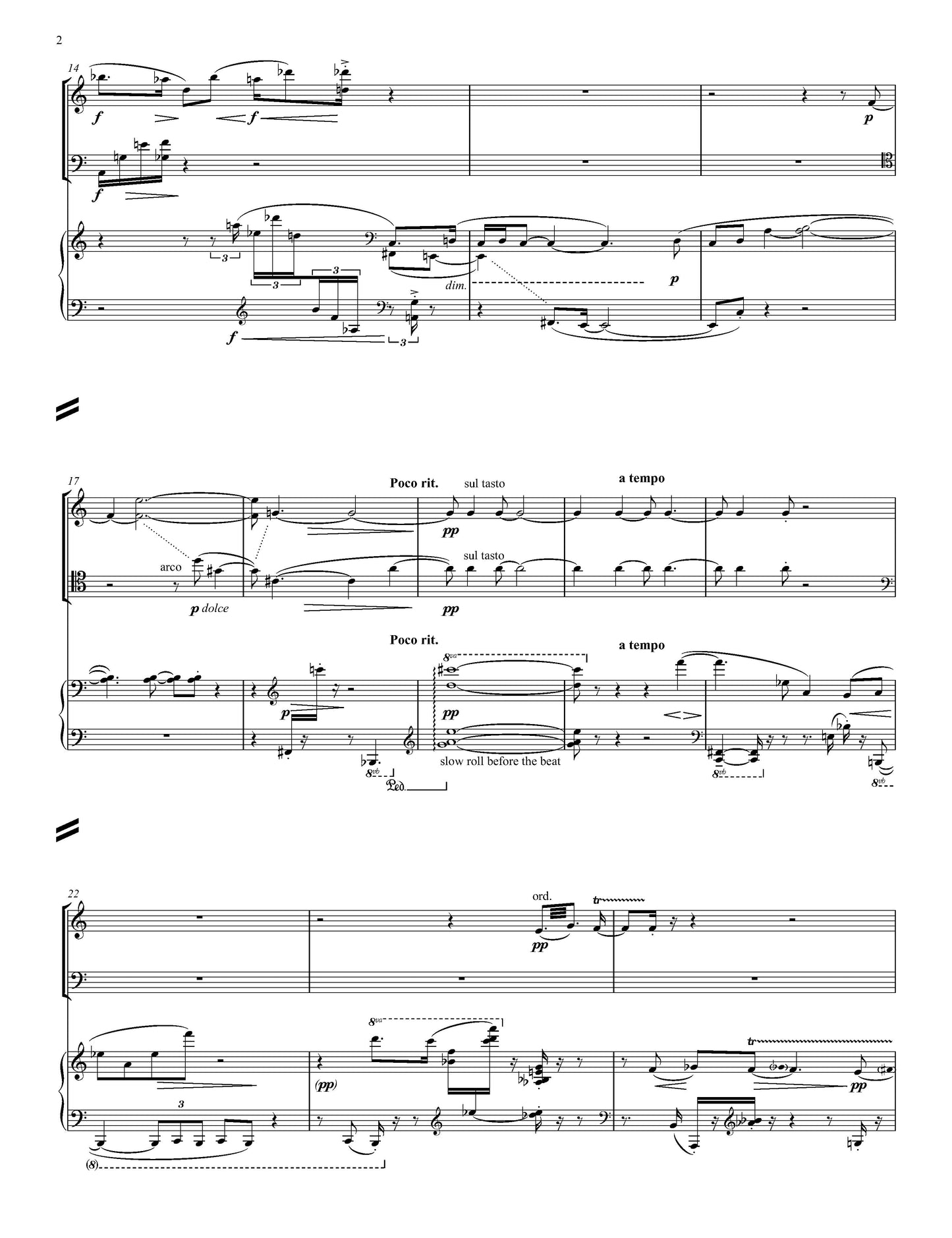 Piano Trio No. 4 For Violin, Cello, Piano