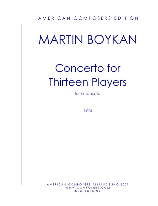 Concerto for Thirteen Players