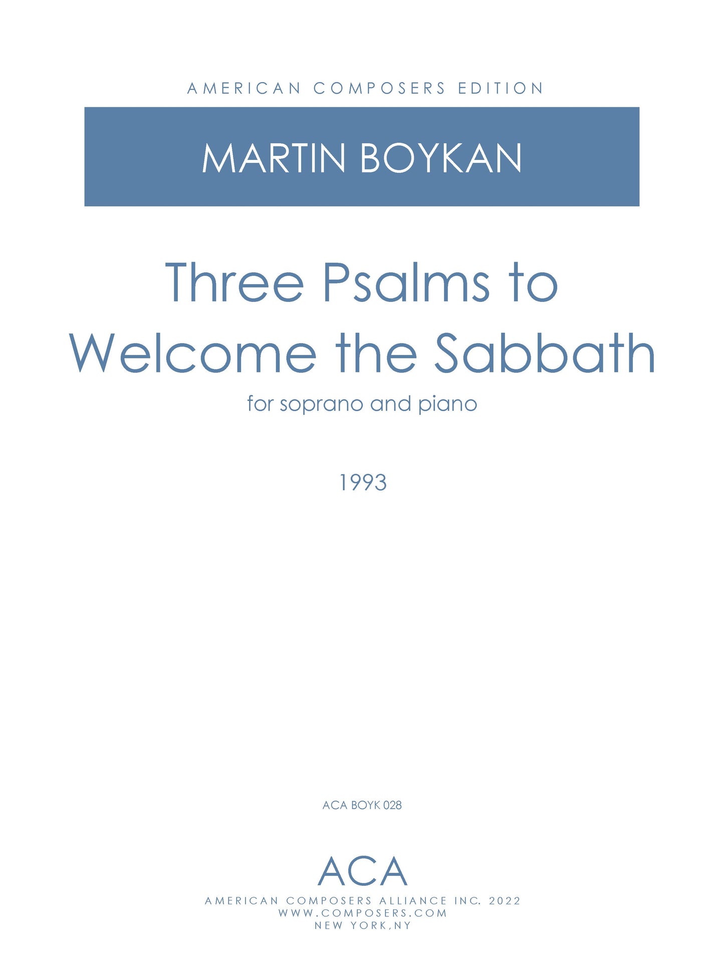 Three Psalms To Welcome The Sabbath