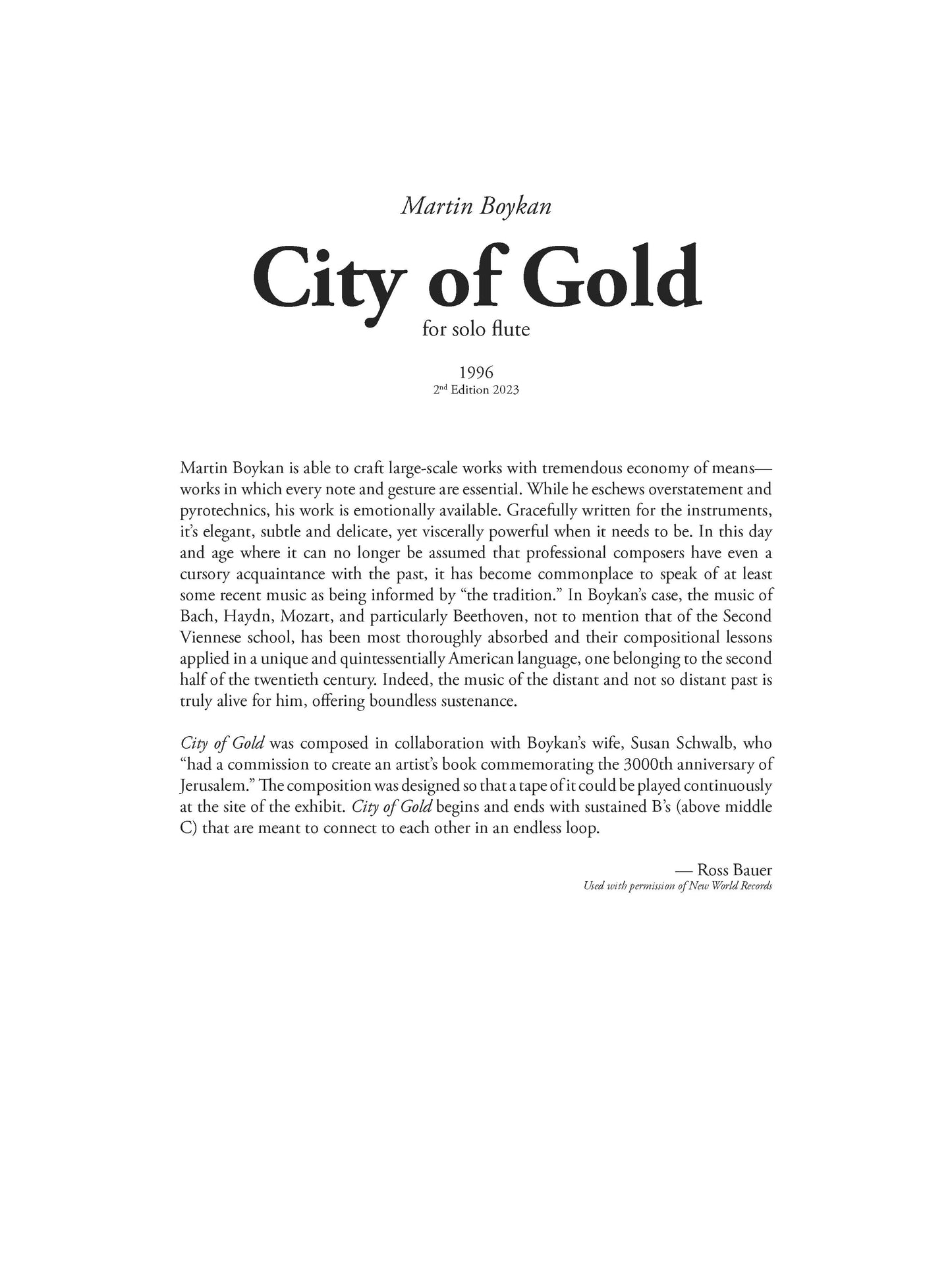 City Of Gold