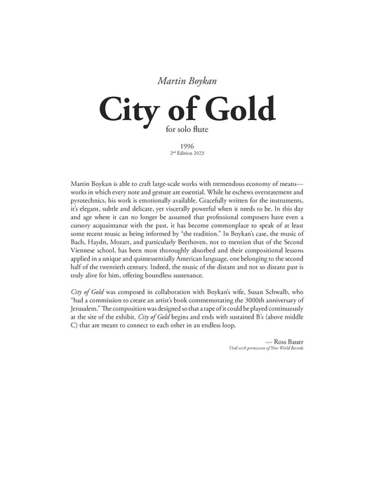 City Of Gold