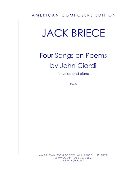 Four Songs On Poems By John Ciardi