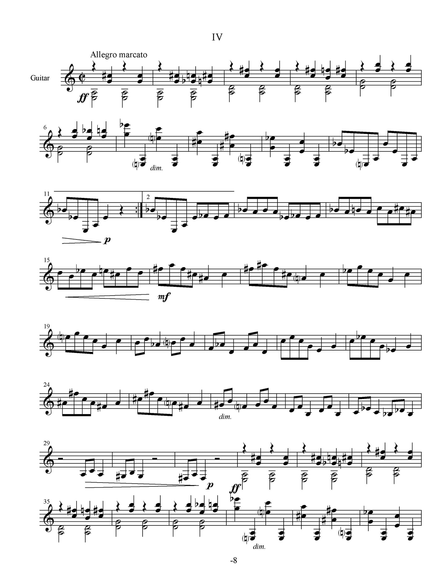 Sonata For Solo Guitar