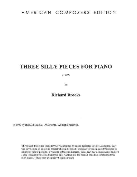 Three Silly Piano Pieces