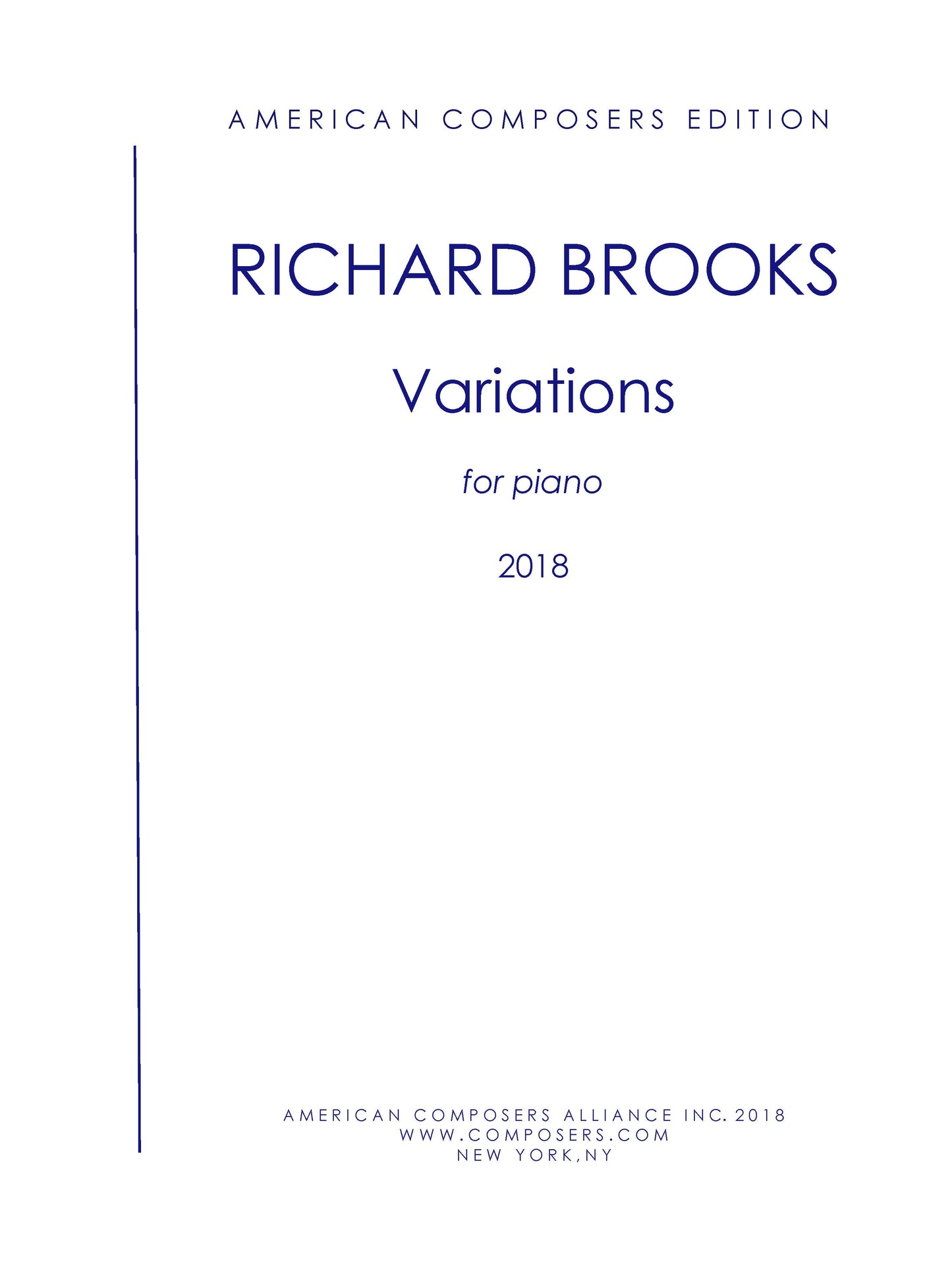 Variations For Piano