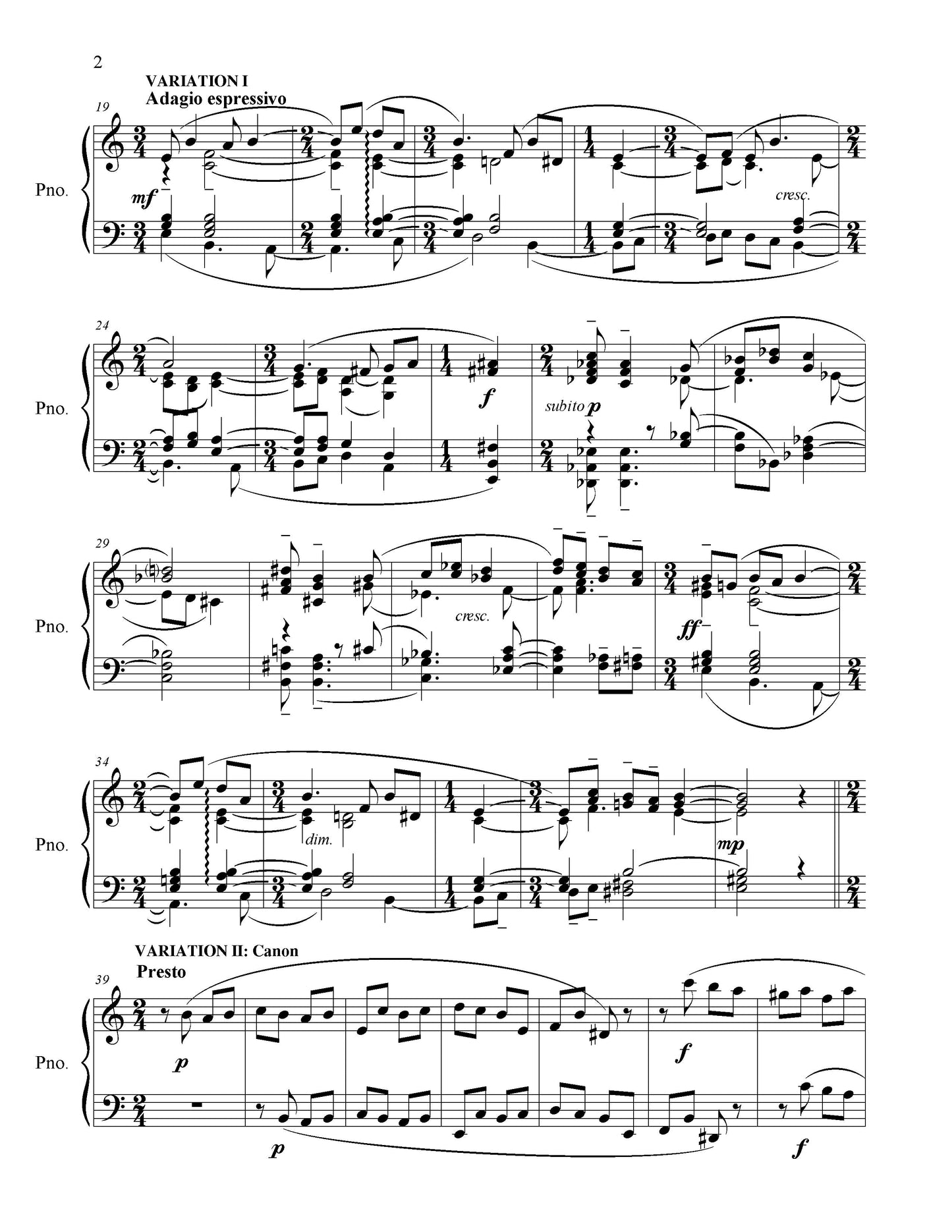 Variations For Piano