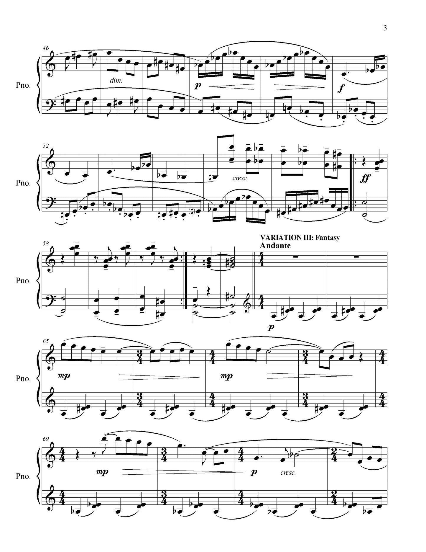 Variations For Piano