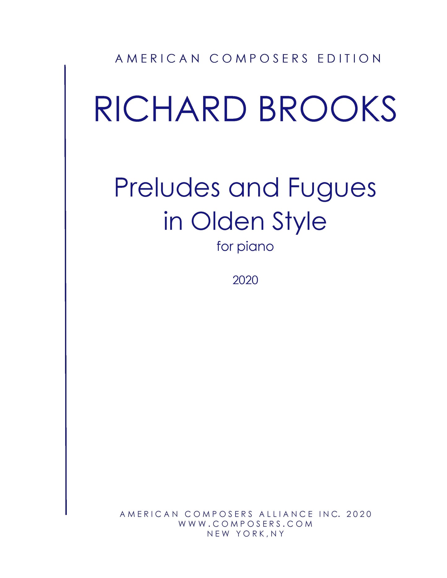 Preludes And Fugues In Olden Style