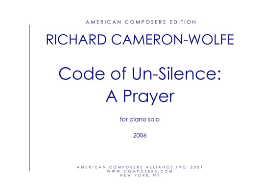 Code Of Un-Silence: A Prayer