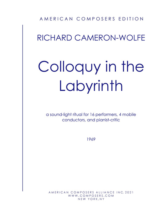 Colloquy In The Labyrinth: A Sound-Light Ritual