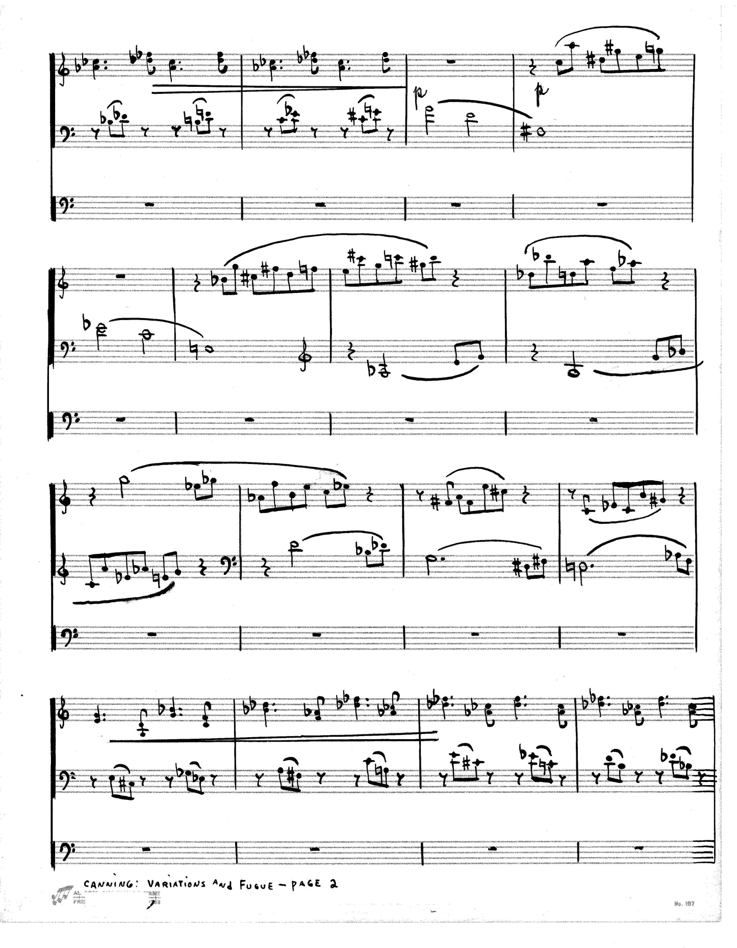 Variations and Fugue for Organ (On A Hexachord By Alfred R. Dejaager)