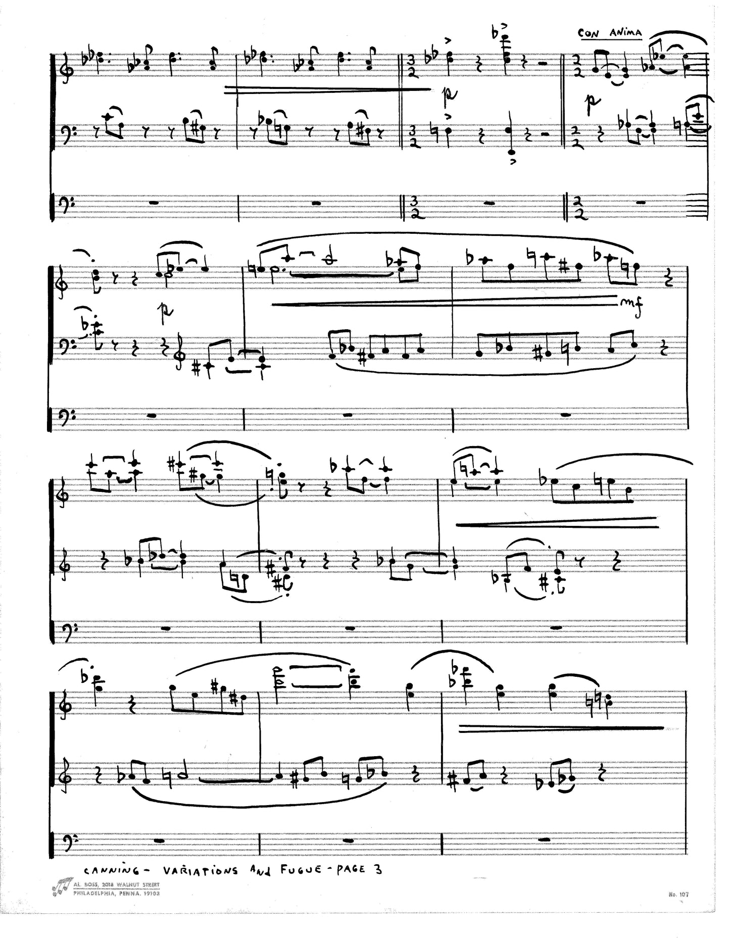 Variations and Fugue for Organ (On A Hexachord By Alfred R. Dejaager)