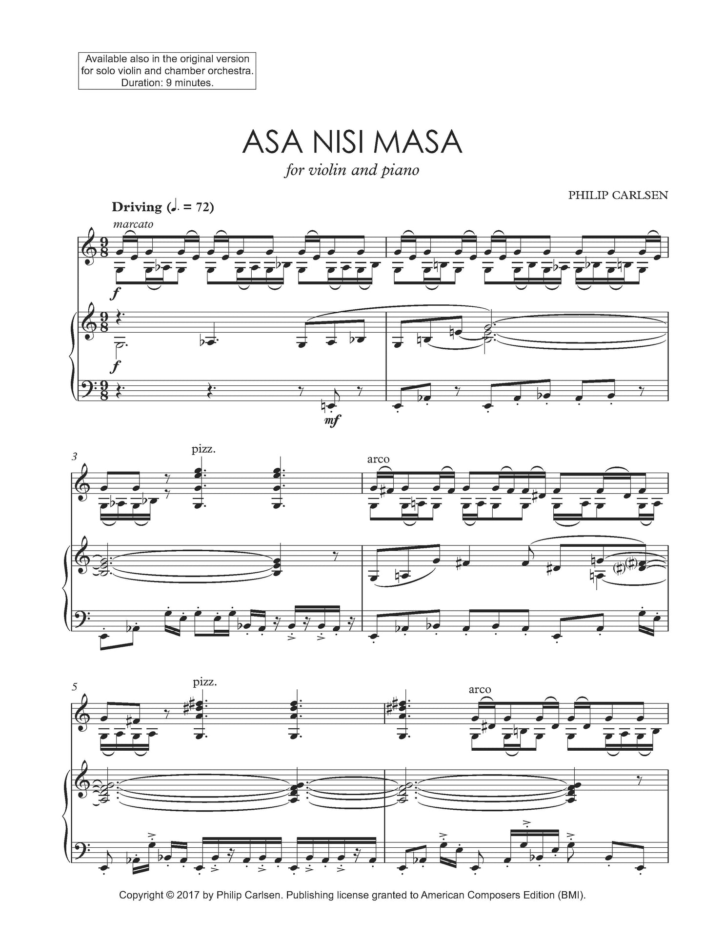 Asa Nisi Masa - Duo Version