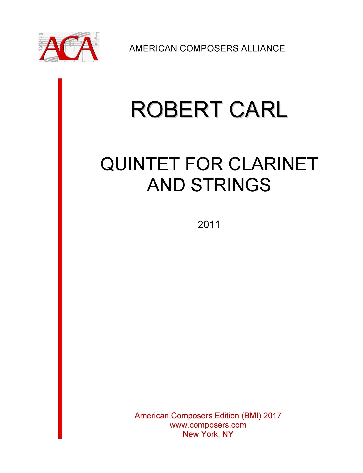 Quintet For Clarinet And Strings