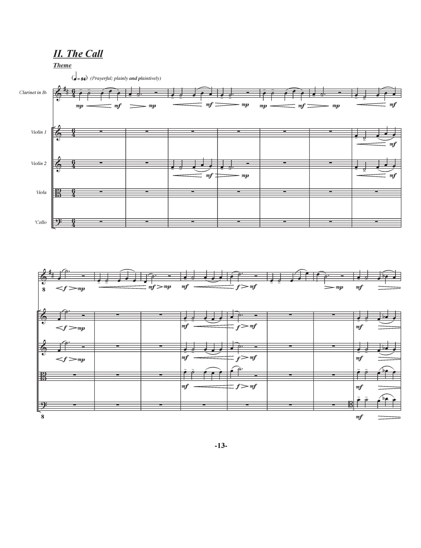 Quintet For Clarinet And Strings