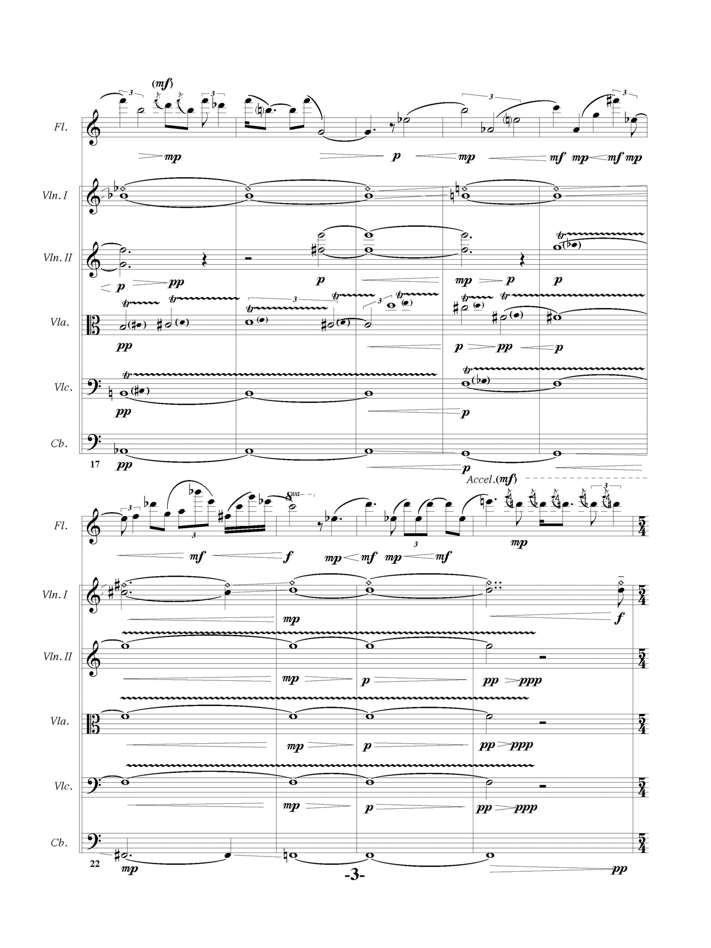 Slow Arch/Un Arco Lento - For Flute And String Orchestra