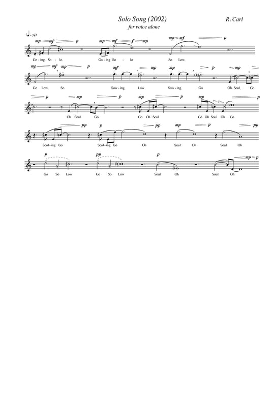 Solo Song (For Voice Alone)