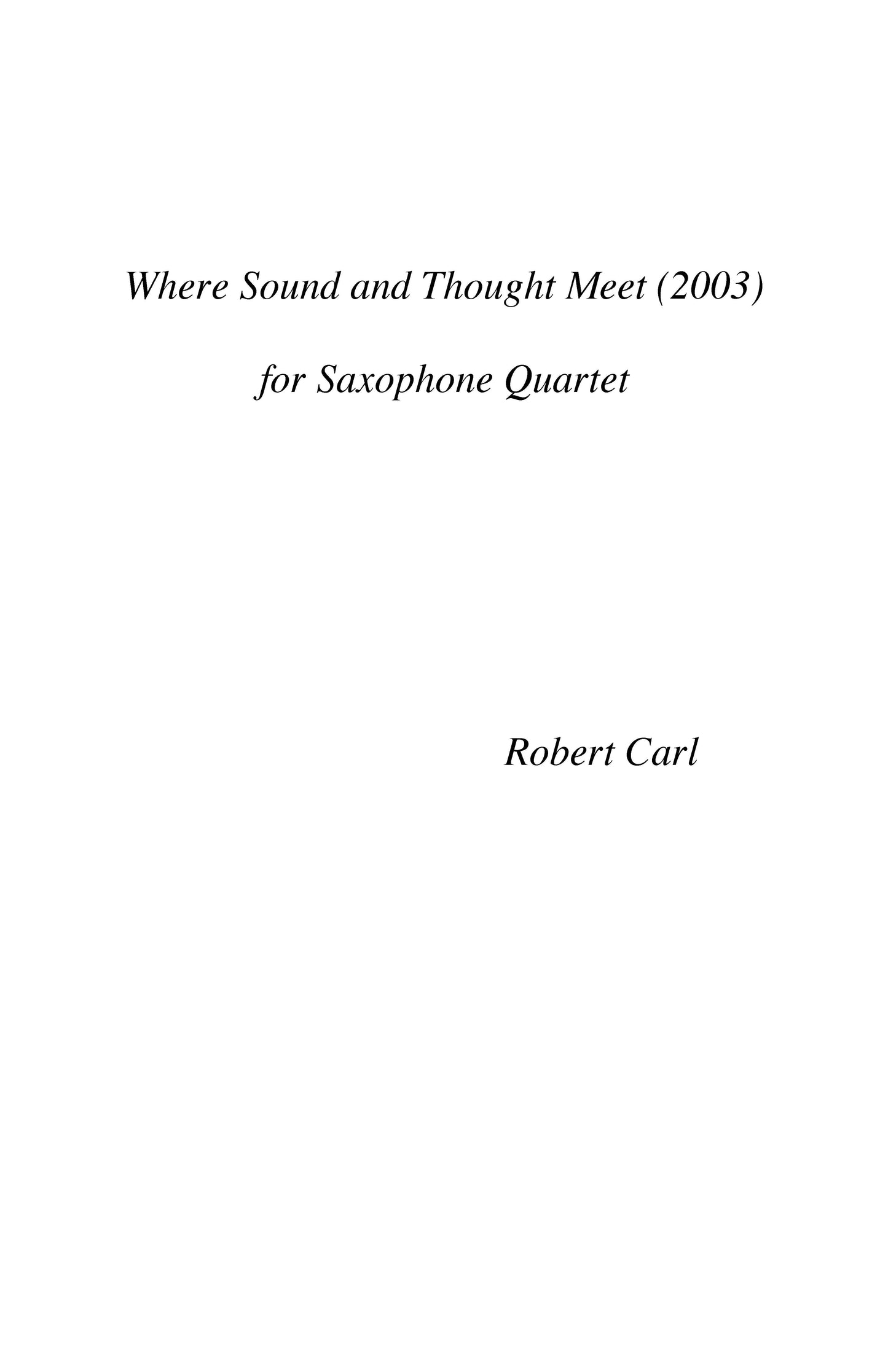 Where Sound And Thought Meet