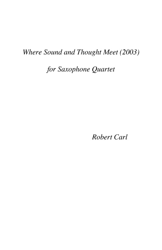 Where Sound And Thought Meet