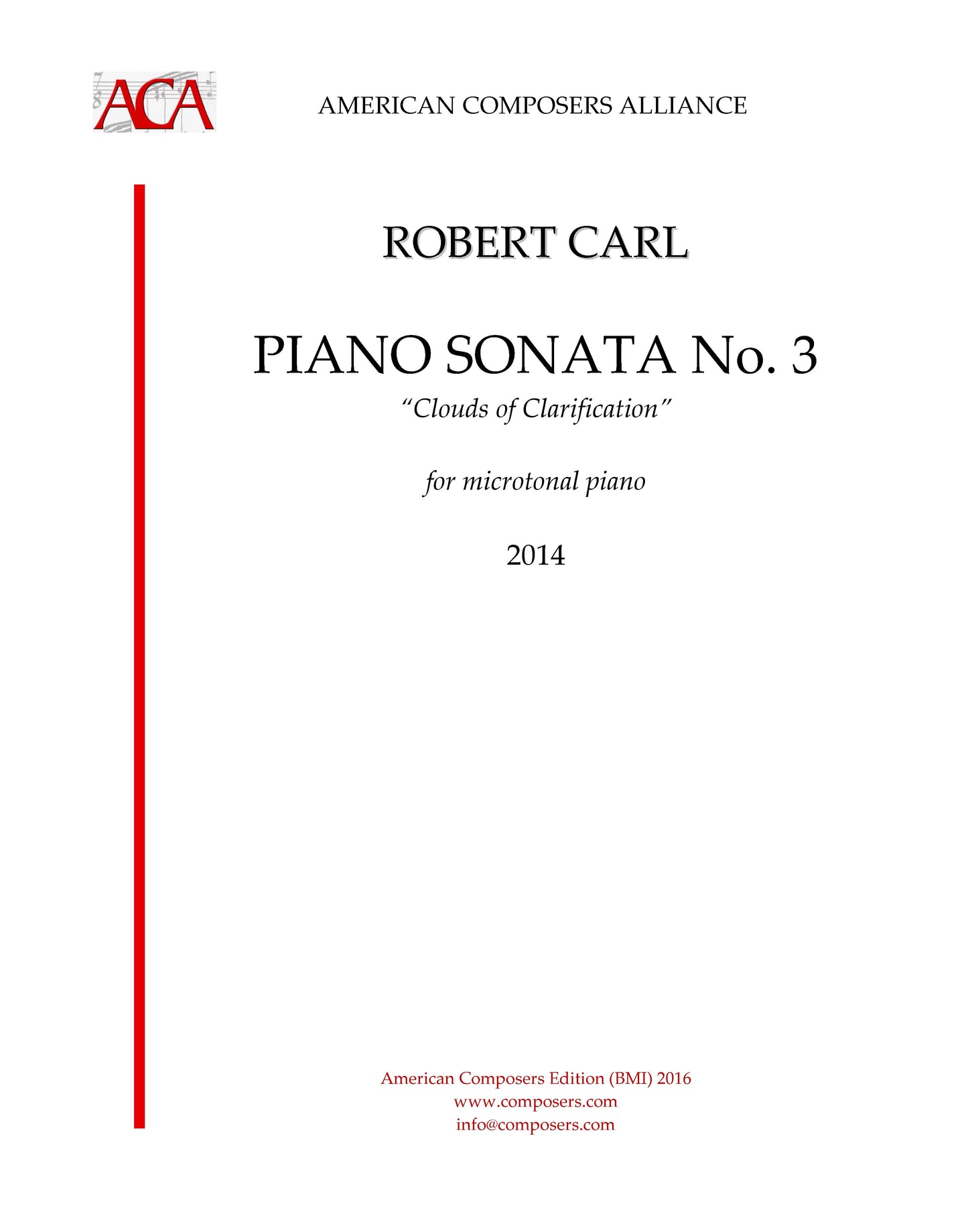 Piano Sonata No. 3 "Clouds Of Clarification"