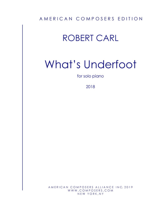 What's Underfoot - Piano Version