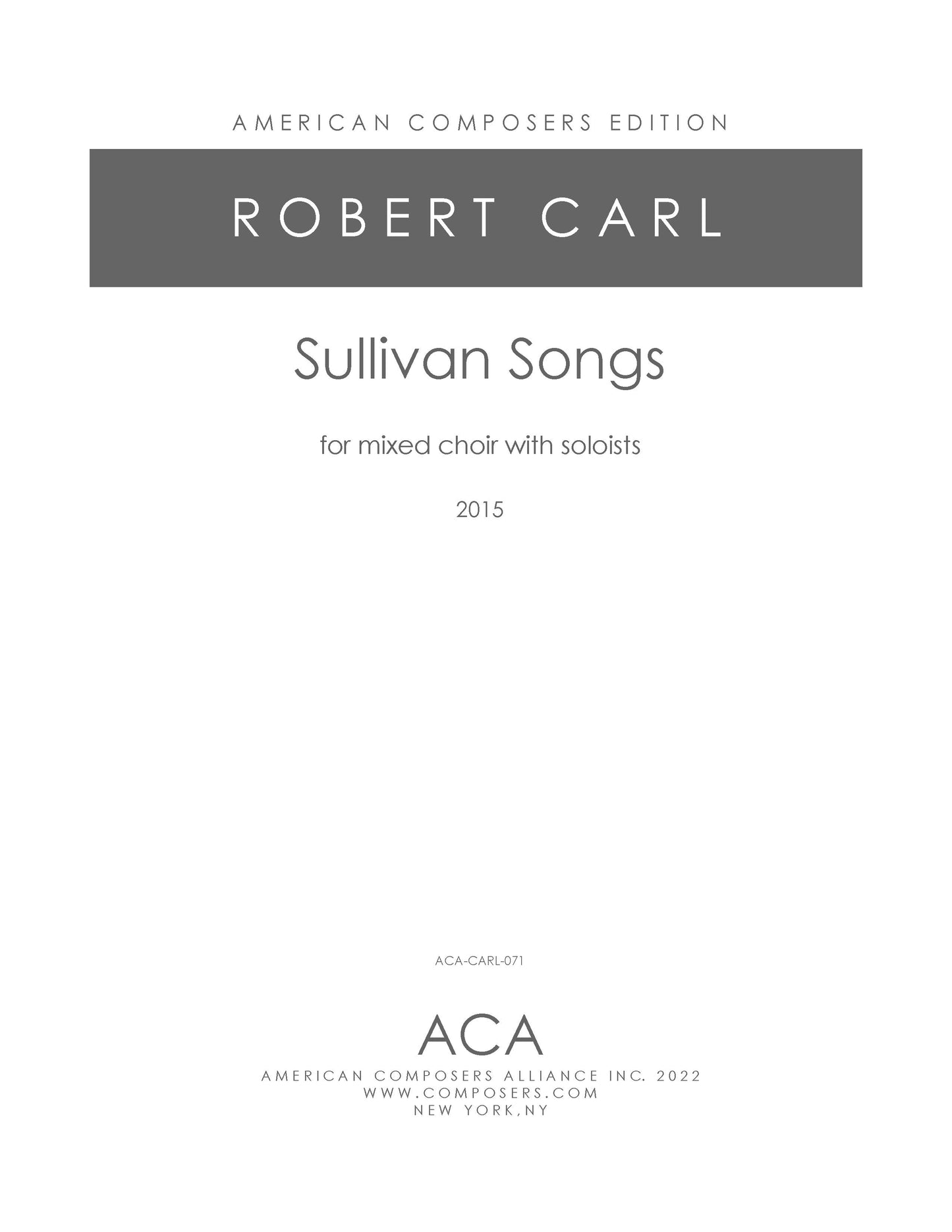 Sullivan Songs