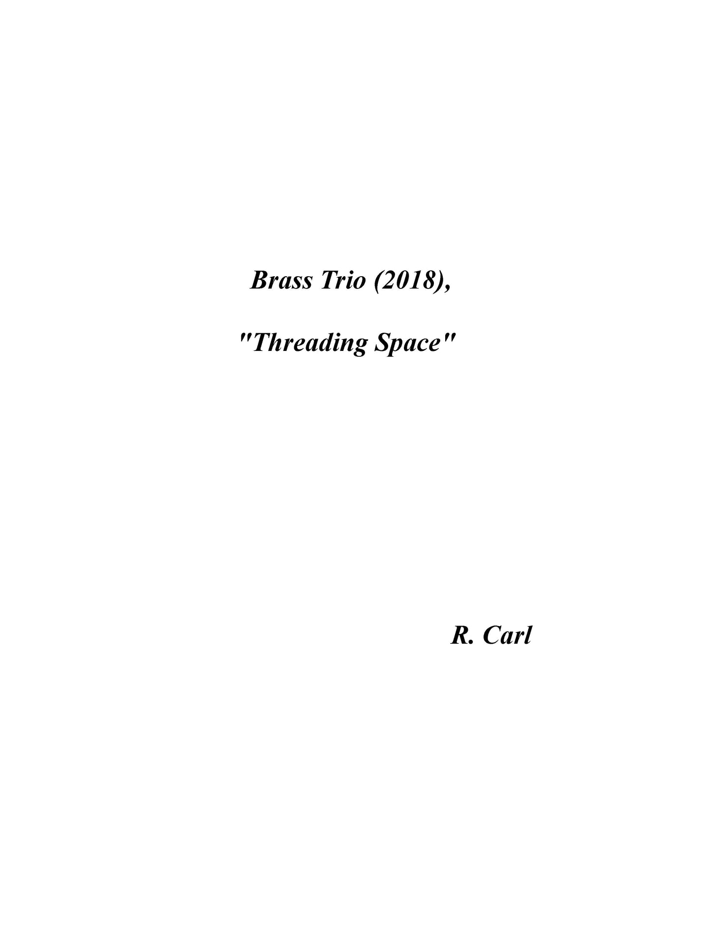 Threading Space - Brass Trio