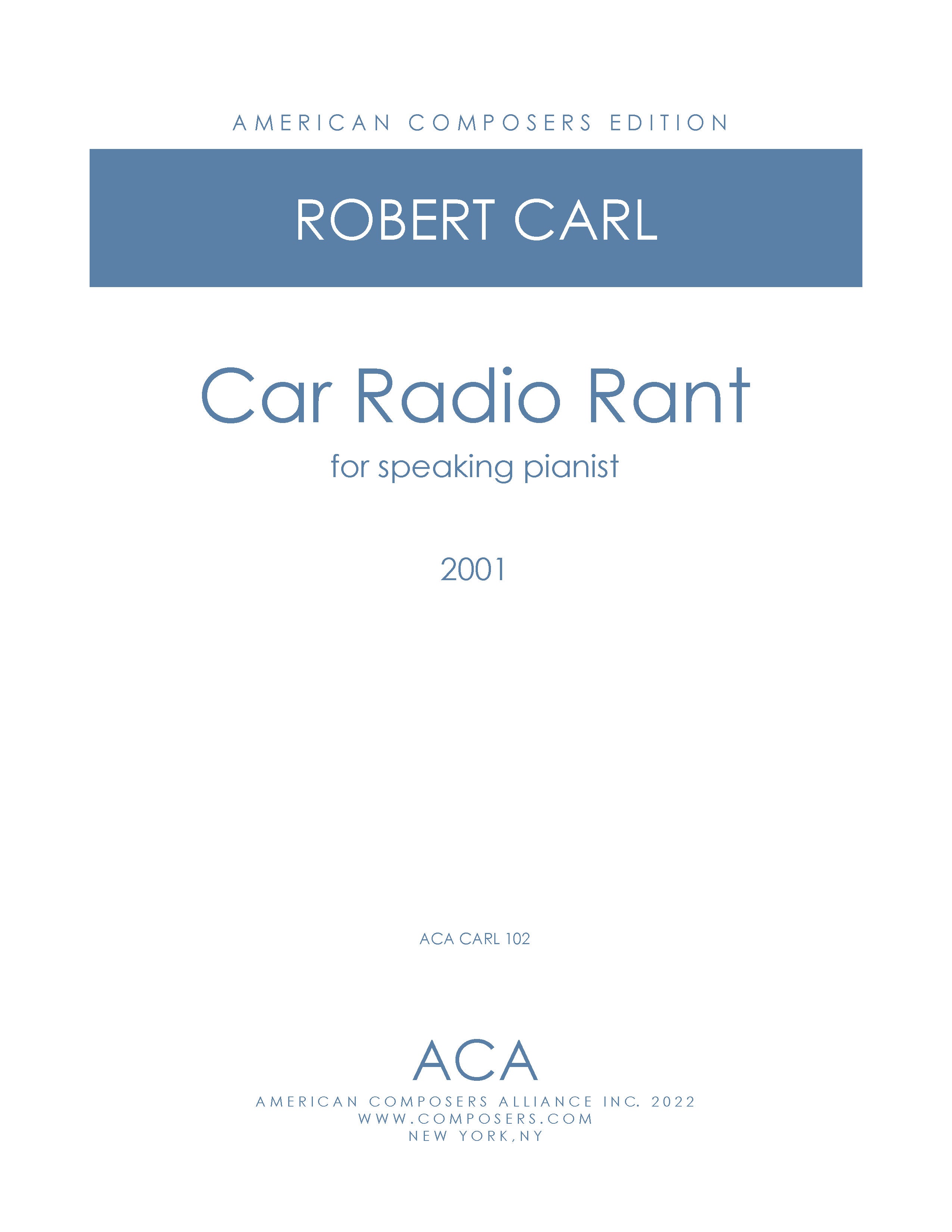 Car Radio Rant – American Composers Alliance