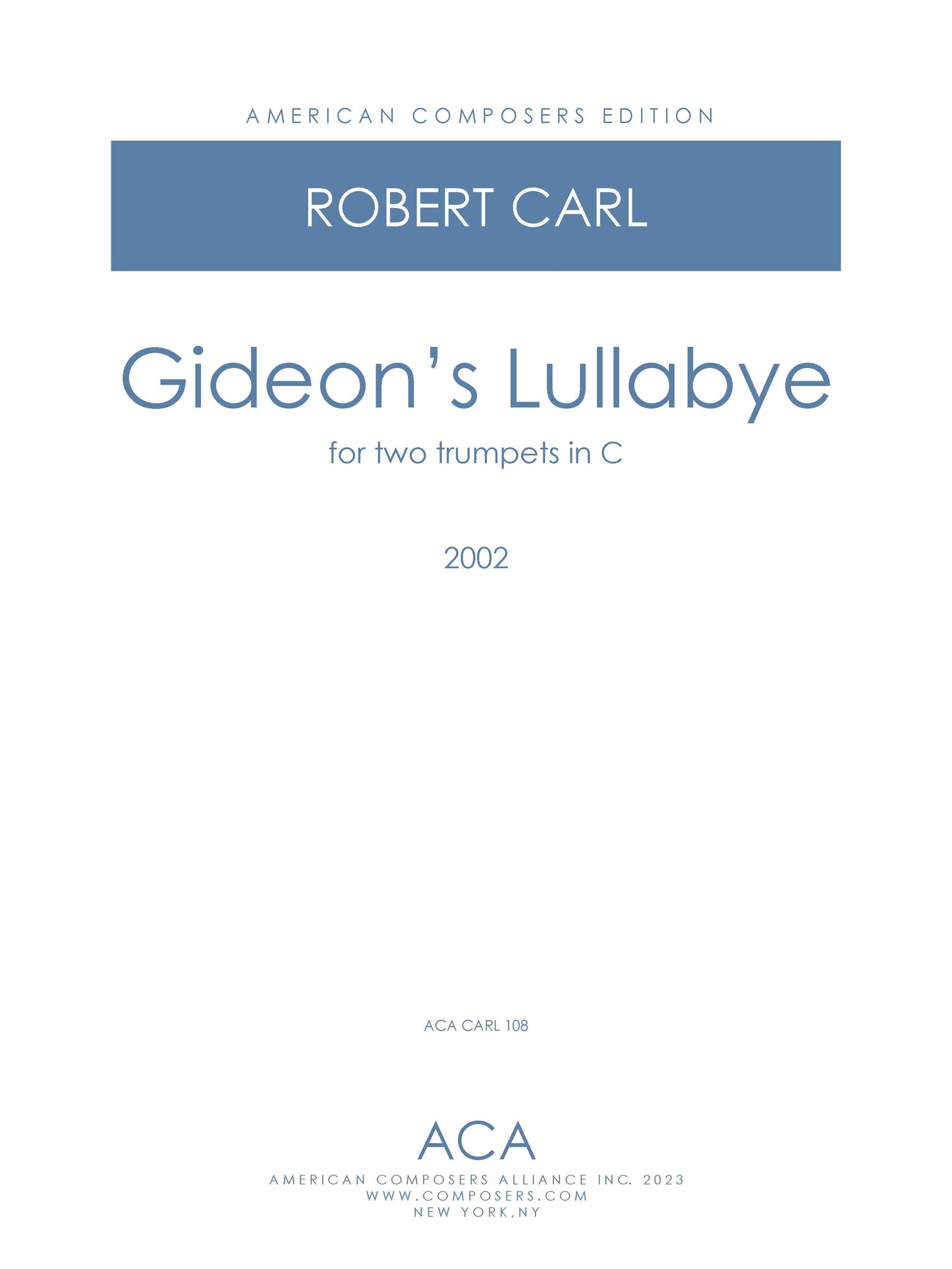 Gideon's Lullabye