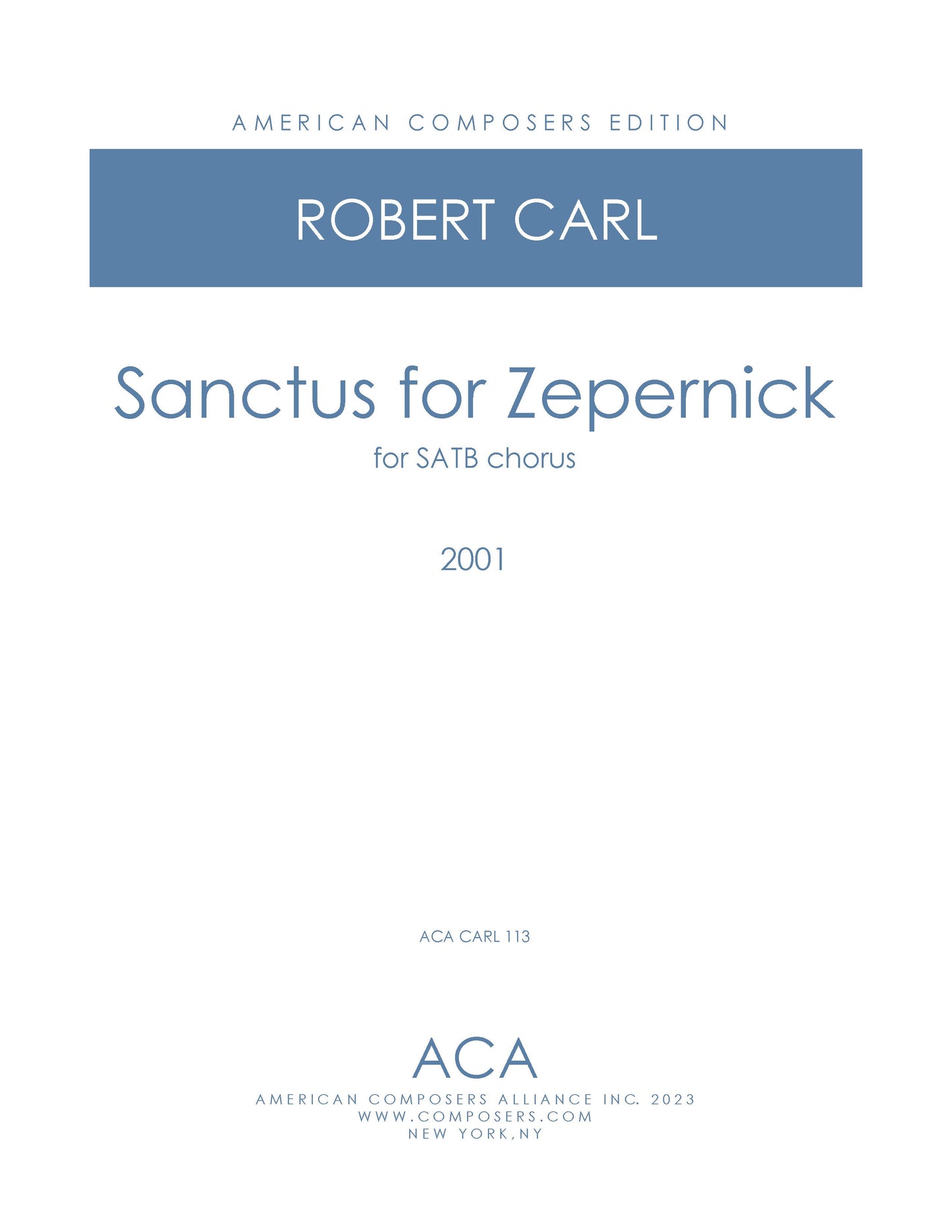 Sanctus For Zepernick