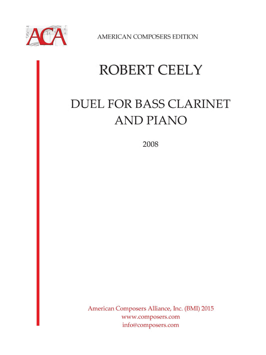 Duel For Bass Clarinet And Piano